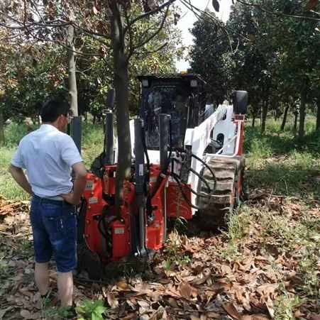 滑移装载机配套四瓣式挖树机 带土球起树机 稳定高效 经久耐用