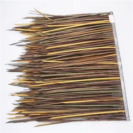 北京园林装饰茅草采用青叶牌阻燃性塑料茅草瓦