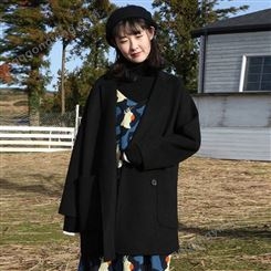 内蒙古赤峰赶集货源20岁呢子女式外套 锦东尾货市场品牌加厚呢子子大衣