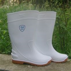 工厂白色食品靴 防滑防水高筒雨鞋 耐酸碱劳保鞋 支持定制
