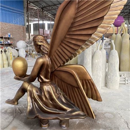 玻璃钢天使人物雕塑 古希腊天使女神雕像定做厂家