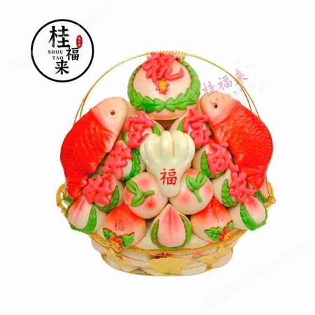 寿桃馒头老式生日蛋糕样式中式多支持定做
