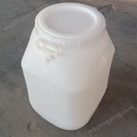 食品用50升螺旋盖塑料桶 庆诺50l白色大口塑料桶优惠价格