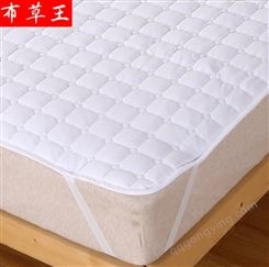 客房床上用品保护垫厂家 防滑交织棉保护床垫批发酒店纯棉床护