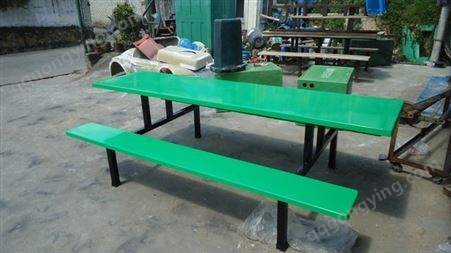 粤华扬学校学生工厂员工食堂玻璃钢连体餐桌椅