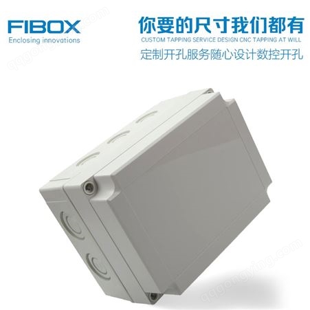 fibox塑料搭扣防水接线箱 户外合页大电源分线布线配电插座盒IP66
