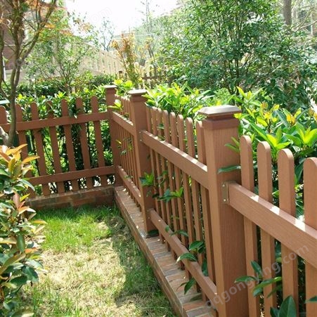 塑木围栏户外庭院景区生态木护栏木塑地板公园湖边木栏杆