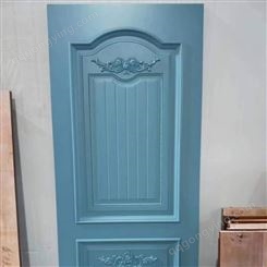 广东红海豚木门工艺雕花实木门蓝色经典