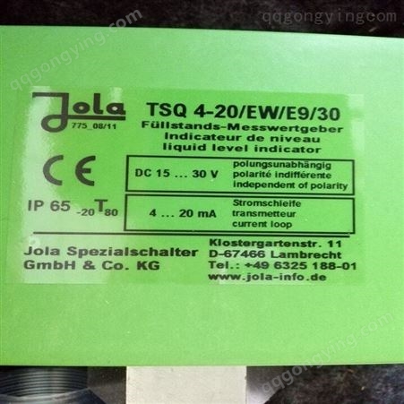 JOLA电磁开关 、液位调节器、电极继电器、平板电极、缆线电极