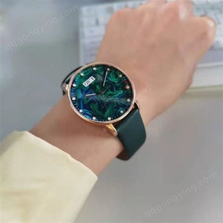 时间之旅  时尚奢华蓝宝石玻璃镜面 电波表 简约 气质 休闲 手表 真皮 防水 机械表